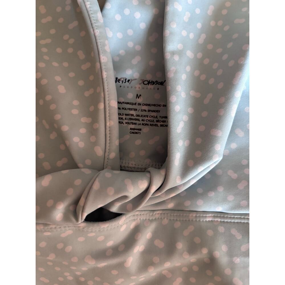 Betsy Johnson Performance Activewear Set Blue Speckled Bra M Leggings L - Picture 9 of 14